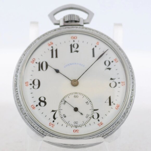 Antique 12 S Illinois Sunray 11 Jewel Mechanical Pocket Watch 219 Chrome USA